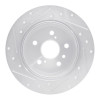 R1 07-12 Lexus ES350 Rear Right Drilled & Slotted Silver Brake Rotor