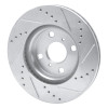 R1 06-19 Scion IQ Front Left Drilled & Slotted Silver Brake Rotor