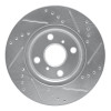 R1 06-19 Scion IQ Front Left Drilled & Slotted Silver Brake Rotor