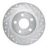 R1 98-05 Buick Park Avenue Rear Right Drilled & Slotted Silver Brake Rotor