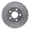 R1 98-05 Buick Park Avenue Rear Left Drilled & Slotted Silver Brake Rotor