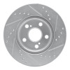 R1 04-09 Toyota Prius Front Left Drilled & Slotted Silver Brake Rotor