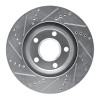 R1 97-05 Buick Riviera Front Right Drilled & Slotted Silver Brake Rotor