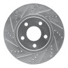 R1 97-05 Buick Park Avenue Front Left Drilled & Slotted Silver Brake Rotor