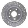 R1 02-08 Lexus ES300 Rear Left Drilled & Slotted Silver Brake Rotor