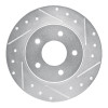 R1 94-99 Buick Regal Rear Right Drilled & Slotted Silver Brake Rotor