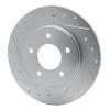 R1 94-99 Buick Regal Rear Left Drilled & Slotted Silver Brake Rotor