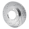 R1 71-91 Chevrolet V10 & V1500 Suburban Front Left Drilled & Slotted Silver Brake Rotor