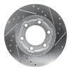 R1 71-91 Chevrolet V10 & V1500 Suburban Front Left Drilled & Slotted Silver Brake Rotor