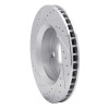 R1 07-18 Jeep Wrangler Front Right Drilled & Slotted Silver Brake Rotor