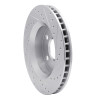 R1 07-18 Jeep Wrangler Front Left Drilled & Slotted Silver Brake Rotor
