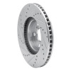 R1 00-10 Pontiac Vibe Front Right Drilled & Slotted Silver Brake Rotor