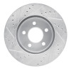 R1 02-07 Jeep Liberty Front Right Drilled & Slotted Silver Brake Rotor