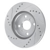 R1 00-05 Toyota Echo Front Left Drilled & Slotted Silver Brake Rotor