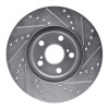 R1 00-10 Pontiac Vibe Front Left Drilled & Slotted Silver Brake Rotor
