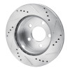 R1 99-06 Jeep Cherokee Front Left Drilled & Slotted Silver Brake Rotor