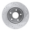 R1 99-04 Jeep Grand Cherokee Front Left Drilled & Slotted Silver Brake Rotor