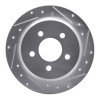 R1 93-98 Jeep Grand Wagoneer Rear Right Drilled & Slotted Silver Brake Rotor