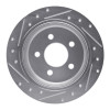 R1 93-98 Jeep Grand Wagoneer Rear Right Drilled & Slotted Silver Brake Rotor