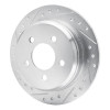 R1 93-98 Jeep Grand Wagoneer Rear Left Drilled & Slotted Silver Brake Rotor