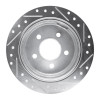 R1 93-98 Jeep Grand Wagoneer Rear Left Drilled & Slotted Silver Brake Rotor