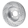 R1 07-12 Dodge Nitro Front Left Drilled & Slotted Silver Brake Rotor