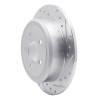 R1 07-12 Dodge Nitro Rear Left Drilled & Slotted Silver Brake Rotor