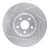 R1 06-10 Jeep Grand Cherokee Front Right Drilled & Slotted Silver Brake Rotor