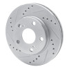 R1 92-01 Toyota Camry Front Left Drilled & Slotted Silver Brake Rotor