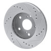 R1 92-01 Toyota Camry Front Left Drilled & Slotted Silver Brake Rotor