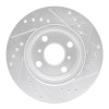 R1 92-95 Toyota Paseo Front Left Drilled & Slotted Silver Brake Rotor