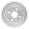 R1 91-99 Toyota Tercel Front Left Drilled & Slotted Silver Brake Rotor