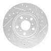 R1 90-91 Toyota Celica Front Left Drilled & Slotted Silver Brake Rotor EDZ-76044L