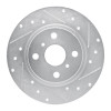 R1 87-89 Toyota MR2 Rear Right Drilled & Slotted Silver Brake Rotor
