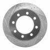 R1 03-08 Dodge Ram 2500 Rear Left Drilled & Slotted Silver Brake Rotor