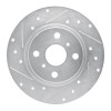 R1 87-89 Toyota MR2 Rear Left Drilled & Slotted Silver Brake Rotor