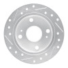 R1 85-87 Toyota Corolla (US/Canada) Rear Right Drilled & Slotted Silver Brake Rotor