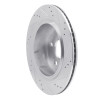 R1 02-24 Chrysler ASPEN Rear Left Drilled & Slotted Silver Brake Rotor
