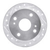 R1 85-87 Toyota Corolla (US/Canada) Rear Left Drilled & Slotted Silver Brake Rotor