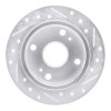 R1 85-87 Toyota Corolla (US/Canada) Rear Left Drilled & Slotted Silver Brake Rotor