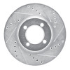 R1 84-87 Toyota Corolla (US/Canada) Front Right Drilled & Slotted Silver Brake Rotor