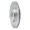 R1 84-87 Toyota Corolla (US/Canada) Front Right Drilled & Slotted Silver Brake Rotor