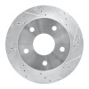R1 00-01 Dodge Ram 1500 Pickup Front Right Drilled & Slotted Silver Brake Rotor