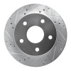 R1 00-01 Dodge Ram 1500 Pickup Front Left Drilled & Slotted Silver Brake Rotor