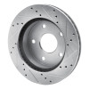 R1 00-01 Dodge Ram 1500 Pickup Front Left Drilled & Slotted Silver Brake Rotor