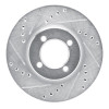 R1 84-87 Toyota Corolla (US/Canada) Front Left Drilled & Slotted Silver Brake Rotor