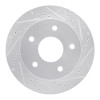 R1 00-02 Dodge Ram 1500 Pickup Front Right Drilled & Slotted Silver Brake Rotor