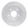 R1 00-02 Dodge Ram 1500 Pickup Front Right Drilled & Slotted Silver Brake Rotor