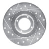 R1 81-84 Toyota Starlet Front Right Drilled & Slotted Silver Brake Rotor