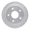 R1 00-02 Dodge Ram 1500 Pickup Front Left Drilled & Slotted Silver Brake Rotor